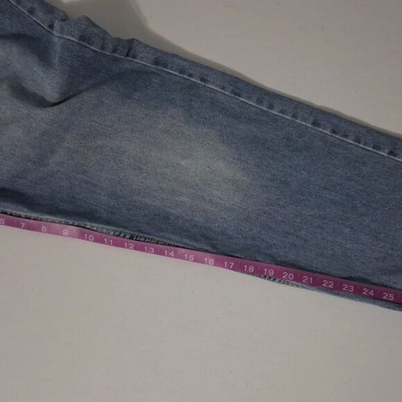 Levis Jeans Mens 38x30 Blue Denim 505 Regular Fit Water Less Stone Wash - Picture 10 of 12